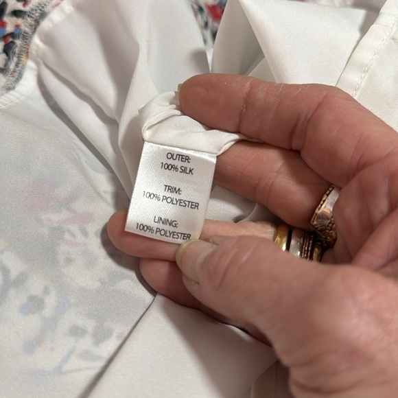 Saloni Silk Floral Ruffle Mini Dress Size US2 - Picture 10 of 10